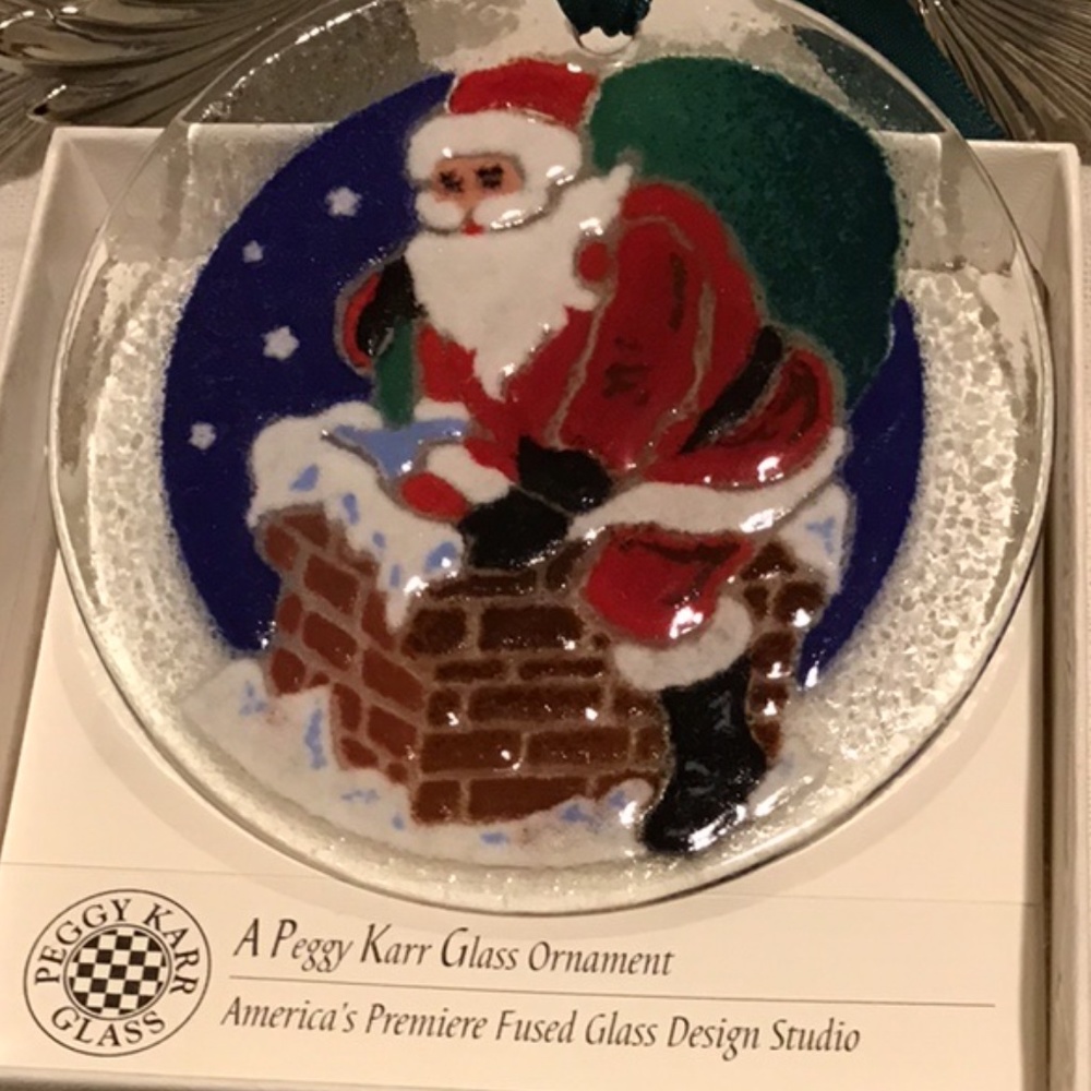 Vintage Rare Peggy Karr Glass Christmas Ornament - Picture 2 of 5